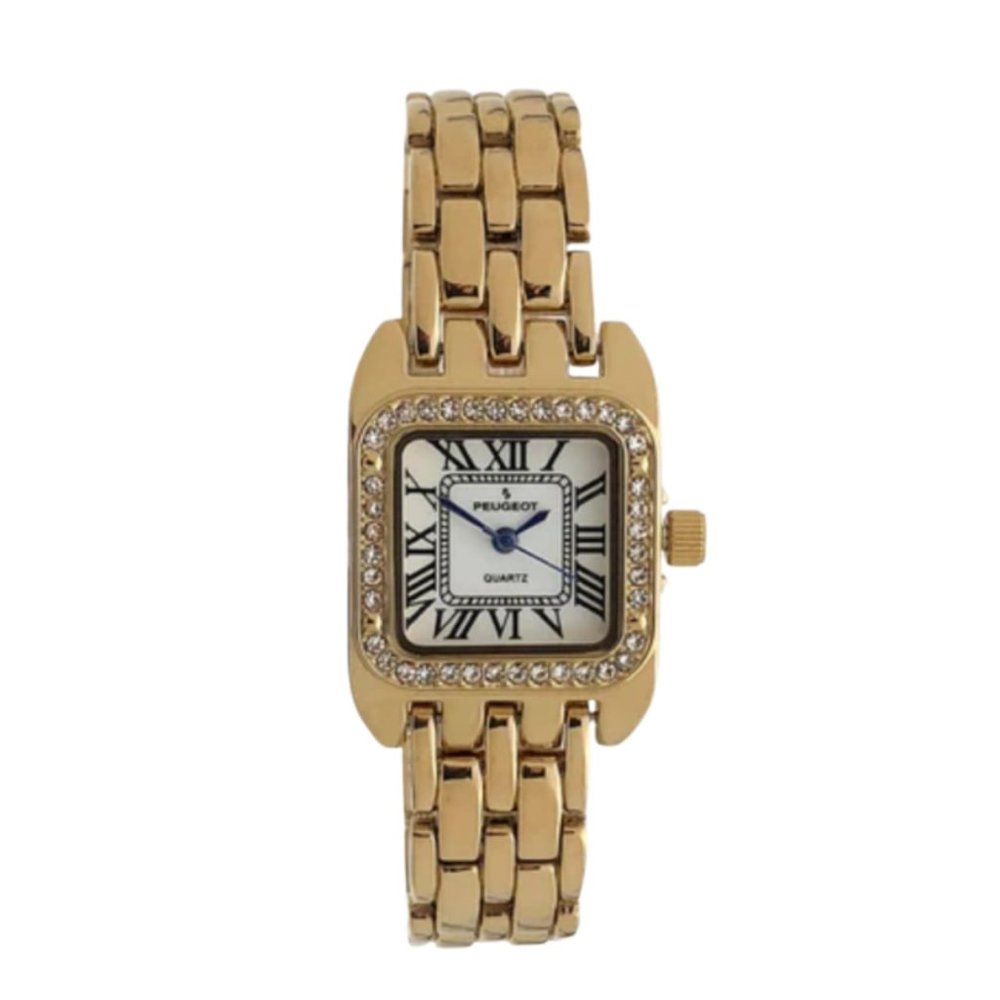 Peugeot Gold Women's Watch with Crystal Accents